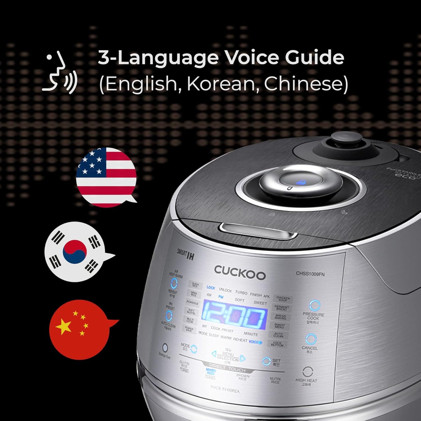 CUCKOO CRP-CHSS1009FN | 10-Cup Induction Heating Pressure Rice Cooker