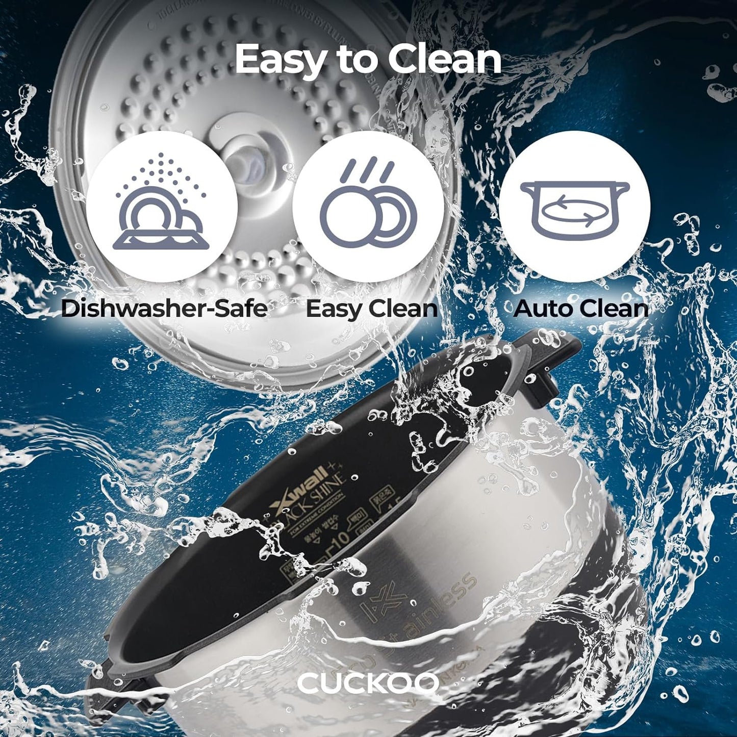 CUCKOO CRP-JHR1009F | 10-Cup Induction Heating Pressure Rice Cooker with Nonstick Inner Pot, 16 Menu Options, Fuzzy Logic Tech, 3 Voice Guide, Auto Clean