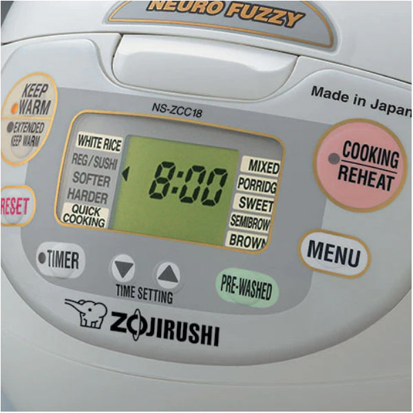 Zojirushi NS-ZCC18WZ | 10-Cup MICOM RICE COOKER Neuro Fuzzy