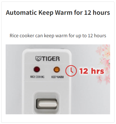 TIGER JNP0550/FL | 3-Cup Rice Cooker and Warmer