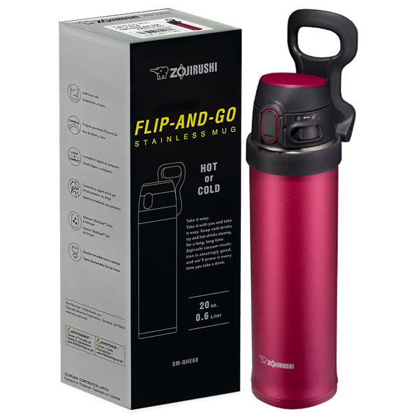 Zojirushi SM-QHE60-FPWebParent | 20oz VACUUM MUG BOTTLE Flip-Handle