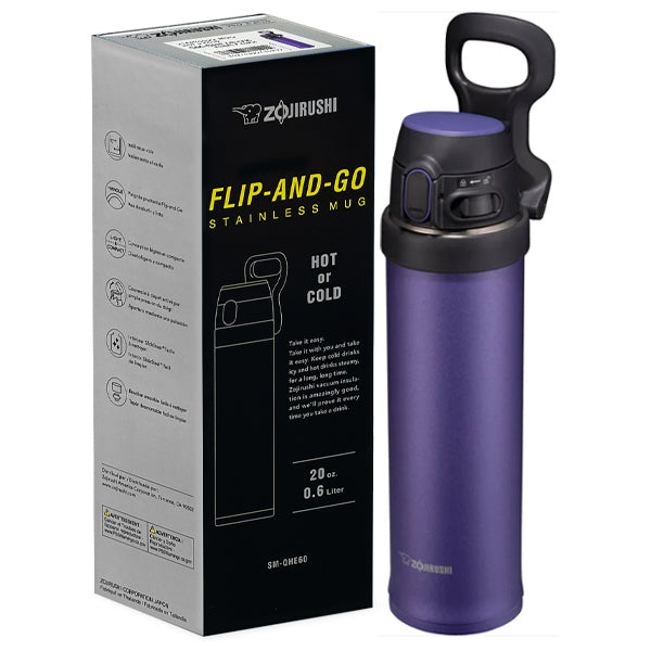 Zojirushi SM-QHE60-FPWebParent | 20oz VACUUM MUG BOTTLE Flip-Handle