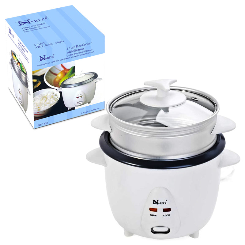 Narita NRC-150 | 3-Cup NONSTICK RICE COOKER and WARMER