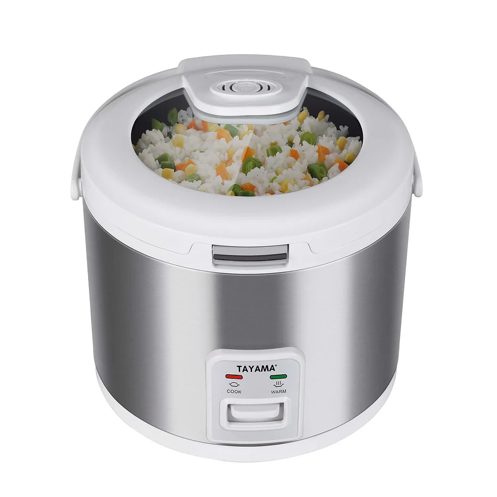 Tayama TGRC-180 | 10-Cup Rice Cooker with Glass Lid