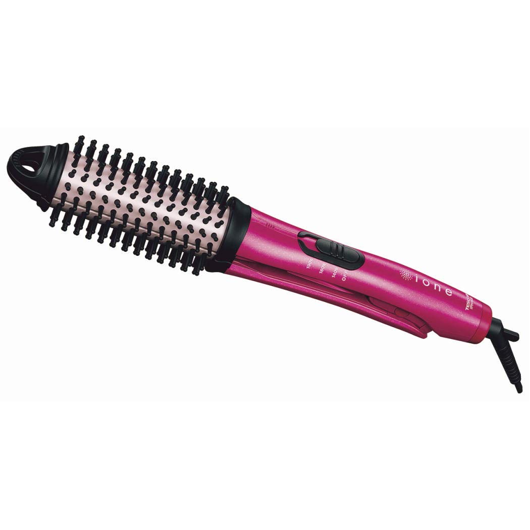 Tescom IPH1832-P | Negative Ion 2WAY Brush Hair Iron (32mm) (Sparkle Pink)【Japan Domestic Genuine Products】
