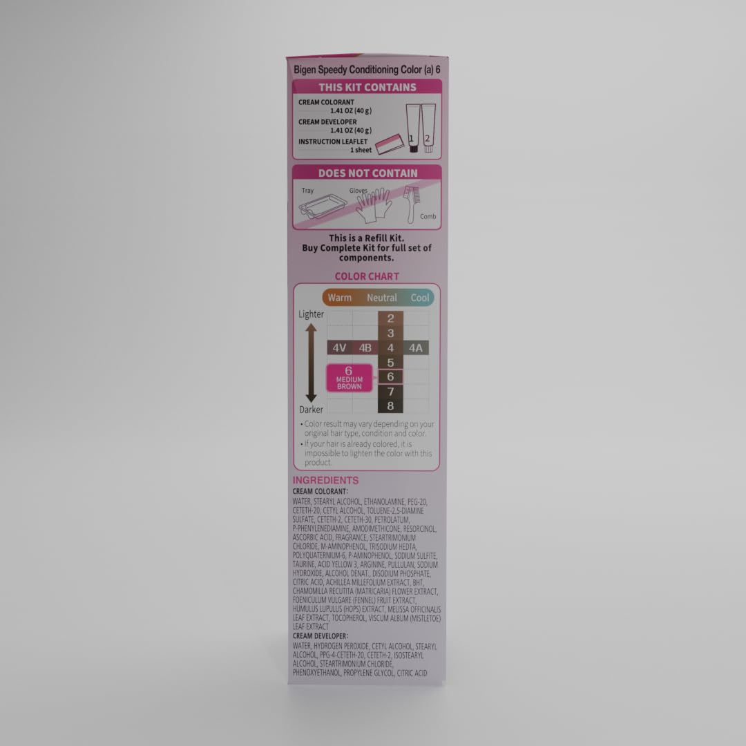 BIGEN FJFIEJFOK1032 | Speedy Conditioning Color Refill: 6 Medium Brown - 3 Pack