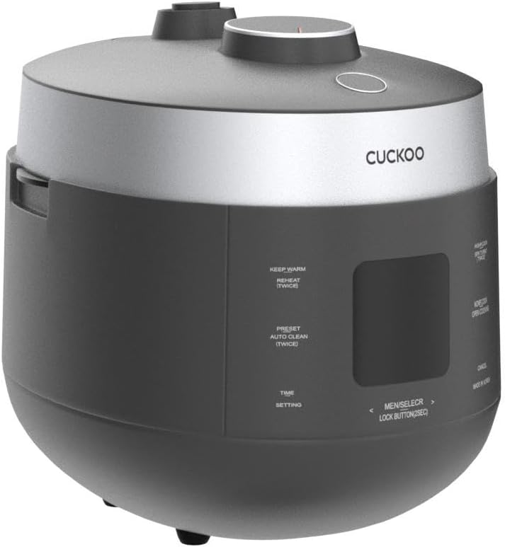 CUCKOO CRP-ST0609FG | 6-Cup Twin Pressure Rice Cooker & Warmer with Nonstick Inner Pot, 16 Menu Options, 3 Voice Guide, Auto Clean