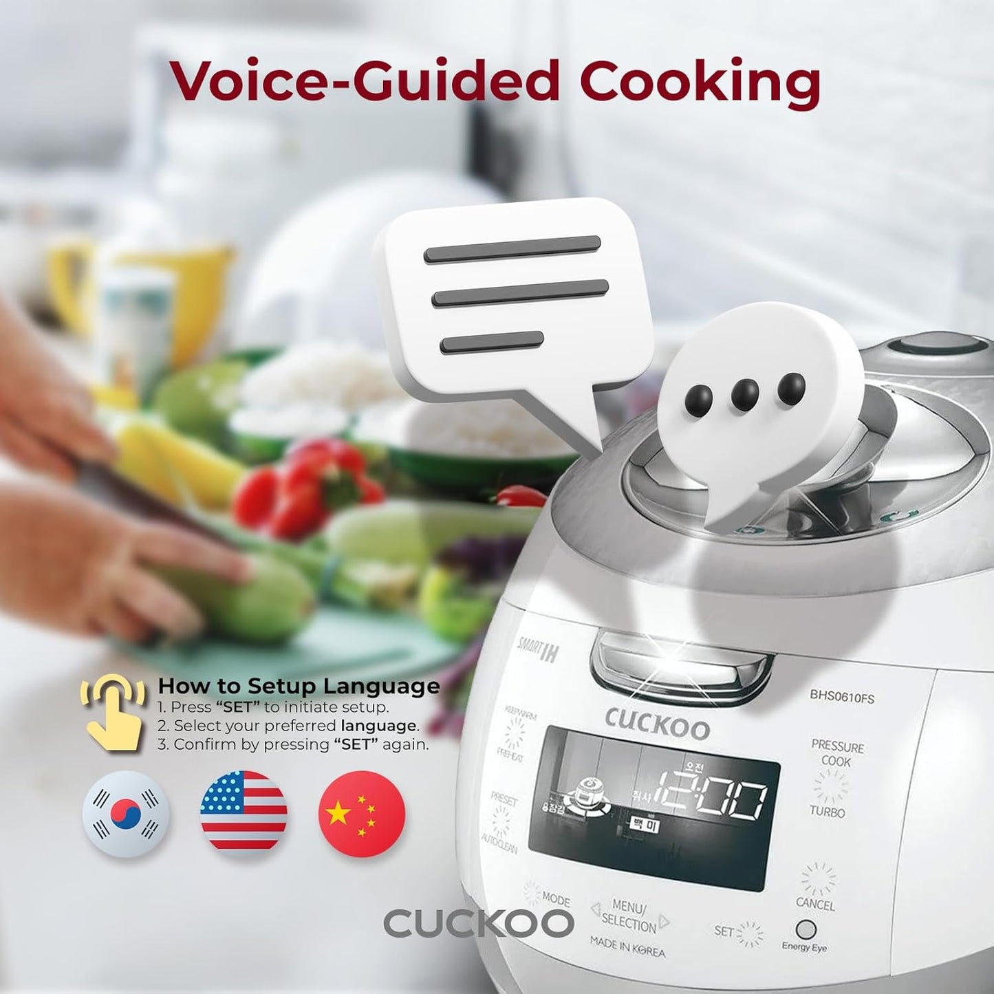 CUCKOO CRP-BHSS0609F | 6-Cup Induction Heating Pressure Rice Cooker with 16 Menu Options, Stainless Steel Inner Pot