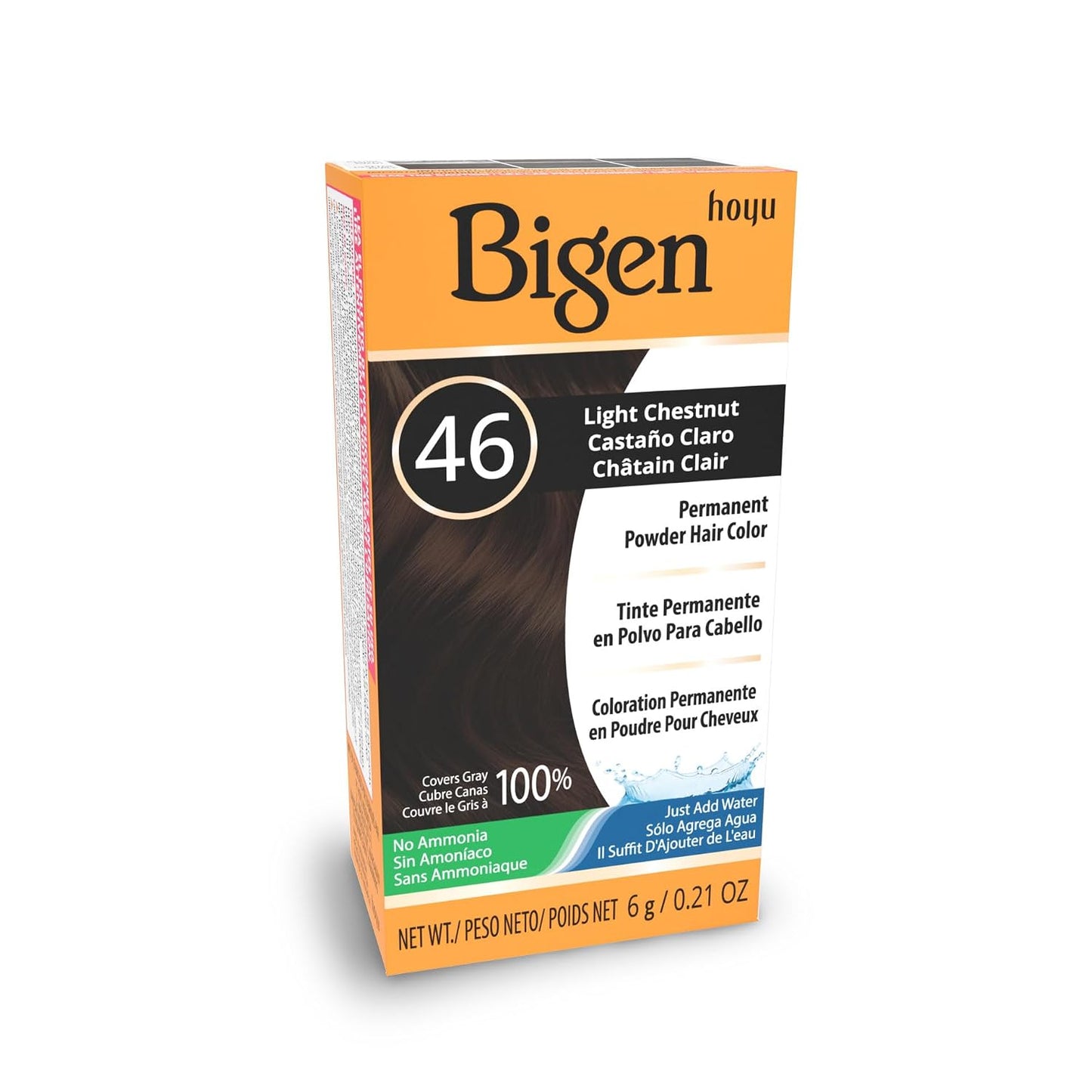BIGEN  8L-2C9Z-SKV0 | #46 Light Chestnut Bigen Permanent Powder - 12 Pack