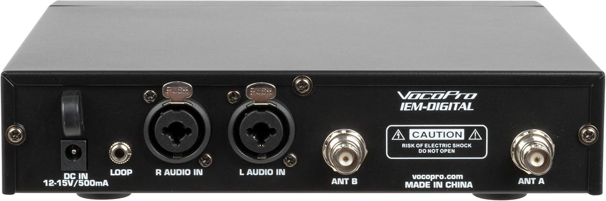 VocoPro IEM-DIGITAL-12 | Professional Digital Stereo/True Dual Mono In-Ear Monitor, Black