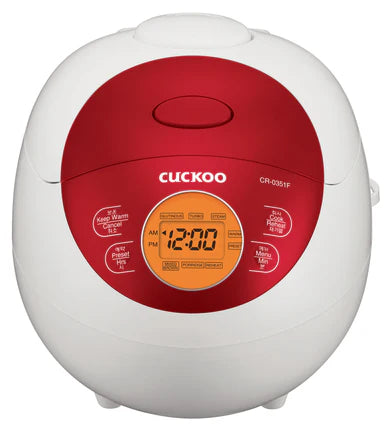 CUCKOO CR-0351FR | Micom Rice Cooker Red 3 Cups