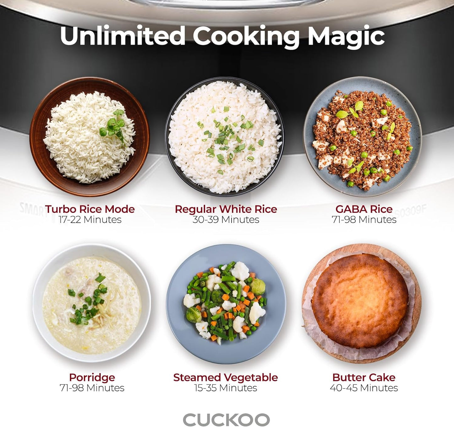 CUCKOO CRP-P0609S | 6-Cup Pressure Rice Cooker with 12 Menu Options: Quinoa, Nu Rung Ji, GABA/Brown Rice & More