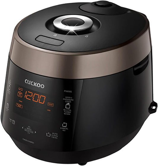 CUCKOO CRP-P0609S | 6-Cup Pressure Rice Cooker with 12 Menu Options: Quinoa, Nu Rung Ji, GABA/Brown Rice & More