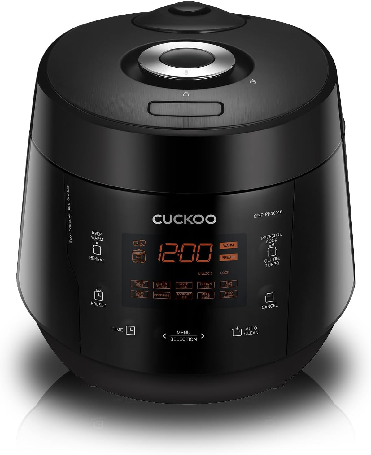 CUCKOO CRP-PK1001S | 10-Cup Pressure Rice Cooker with 12 Menu Options: Quinoa, Scorched Rice, GABA/Brown Rice, Multi-Grain & More