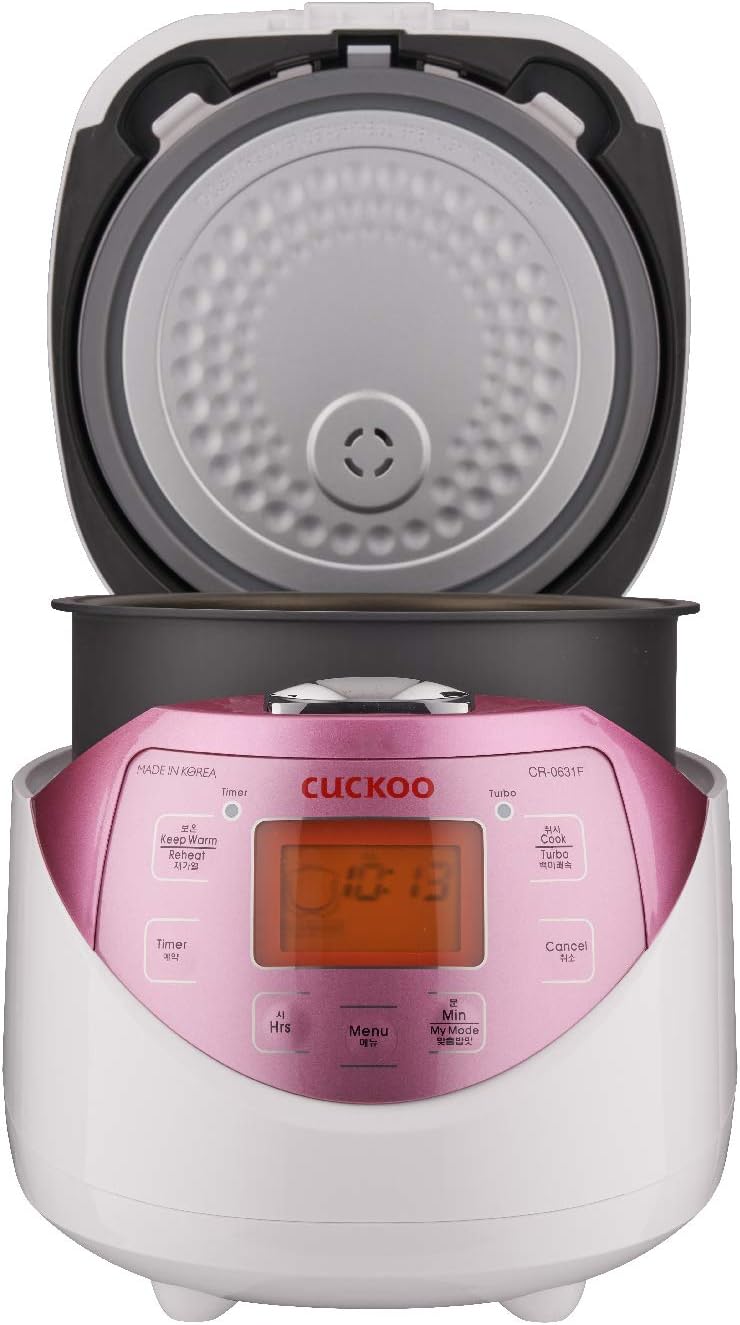 CUCKOO CR-0632F | 6-Cup Micom Rice Cooker with 9 Menu Options: White Rice, Brown Rice & More, Nonstick Inner Pot