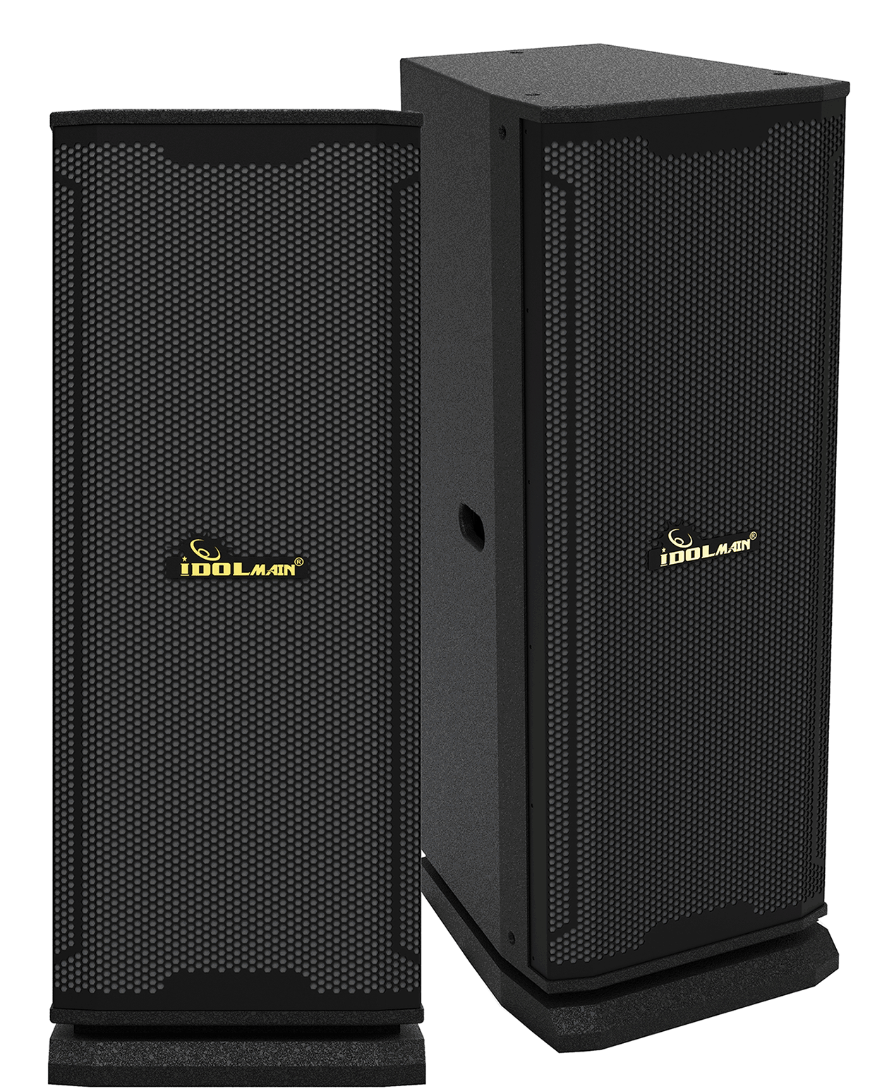 IDOLmain ASM22 | Top Performance 8000W Mixing Amplifier, 6000W Floor Standing Speakers With Dual Wireless Microphone With No Feedback Karaoke System