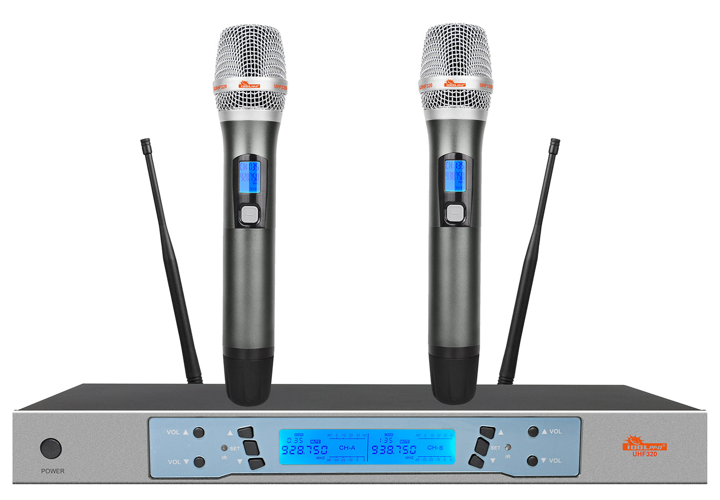 IDOLpro ASM3 | 3000W Karaoke System With Bluetooth Amplifier, 1000W Speakers and Dual Wireless Microphones