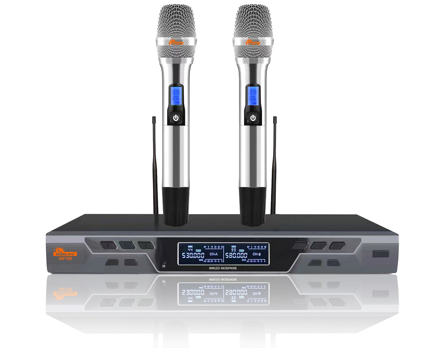 IDOLpro ASM5 | 3000W Professional Mixing Amplifier & Dual Wireless Microphones & 1200W Speakers Bundle