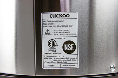 CUCKOO CR-3032 | Commercial Electric Warmer Rice Cooker 30 Cups